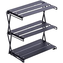 キャンプ ラック 軽量 アウトドア 3段ラック デスクラック コンパクト Amazon.co.jp: アウトドアラック アルミ合金 卓上 収納ラック 3